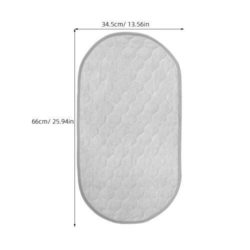 2Pcs Grey Baby Changing Pads Waterproof Foldable Cotton Reusable 1