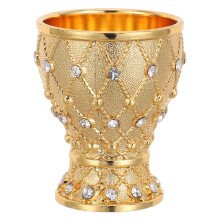 Vintage Wein Kelch Shotglas Mini Becher Mittelalter Golden