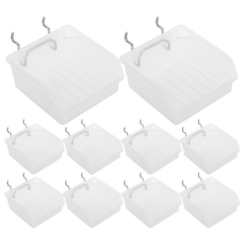 10Stk Pegboard Ablage Kunststoff Teilebox Transparent Für
