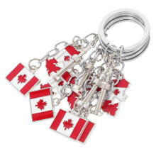 4Stk Canada Schlüsselanhänger Mit Ahornblatt Flagge Bunt
