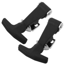 Ein Paar Verriegelungen Mit Edelstahlhalterung Und Gummifänger