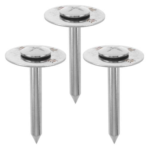 3Sets Stainless Steel Survey Nails Silver Ground Markers for Mapping