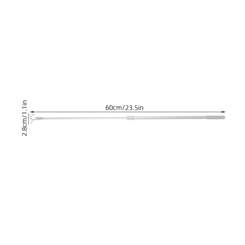 Silver Alloy Blind Pole with Hook Telescopic Rod for Blinds Use 2