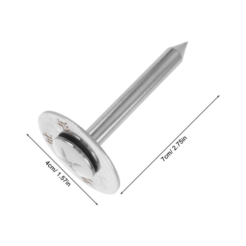 3Sets Stainless Steel Survey Nails Silver Ground Markers for Mapping 2