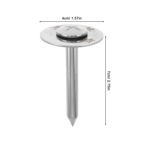 3Sets Stainless Steel Survey Nails Silver Ground Markers for Mapping 1