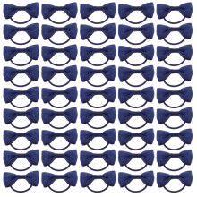 50St Blauwe Ponytailhouders Met Strik Baby Haarelastiekjes Decoratief