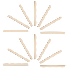 24Pièces Bordures Bois Déco Non Finies Kaki Pour Rénovation Intérieure