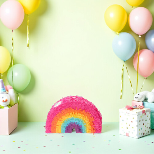 1Set Boho Pinata Aus Papier Mit Augenbinde Für Partys 2