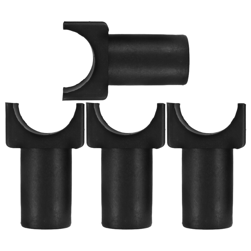 Totority Black 4Pcs Universal Plastic Wheelchair Seat Rail Clamp Bracket Parts