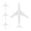 4Pcs Plastic Airplane Model Sand Table Airport Accessories White 1