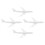 4Pcs Plastic Airplane Model Sand Table Airport Accessories White 9