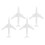 4Pcs Plastic Airplane Model Sand Table Airport Accessories White 10