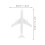 4Pcs Plastic Airplane Model Sand Table Airport Accessories White 2