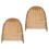 2Pcs Hand Weave Bread Baskets Bamboo For Kitchen Serving And Drying 1