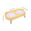 Light Yellow ABS Raised Cat Dog Bowl Stable Base Spill Resistant 2