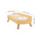 Light Yellow ABS Raised Cat Dog Bowl Stable Base Spill Resistant 3