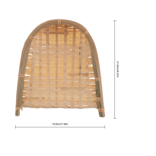 2Pcs Hand Weave Bread Baskets Bamboo For Kitchen Serving And Drying 1