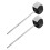 2Pcs De Pedal Com Feltro Preto Para 10
