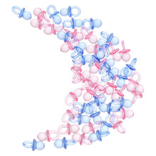 100Pcs High Clarity Acrylic Mini Pacifiers Baby Shower Party Favors