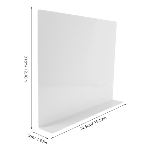 White Sink Counter Water Guard Acrylic Splash Protector for Home 2