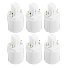 6 Stuks G24q Naar E27 Lampvoet Adapter 4-Pens Led Lamphouder