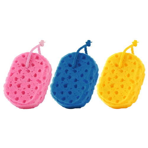 3Pcs Esponja De Banho Esfoliante Para Mulheres E