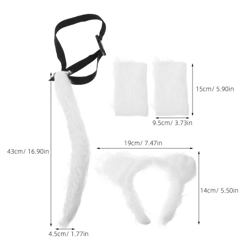 Conjunto De Acessórios Para Fantasia De - Orelhas, E Luvas 1
