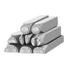 Love Heart Designs Sturdy Steel Stamp Set 10 Pieces-suit