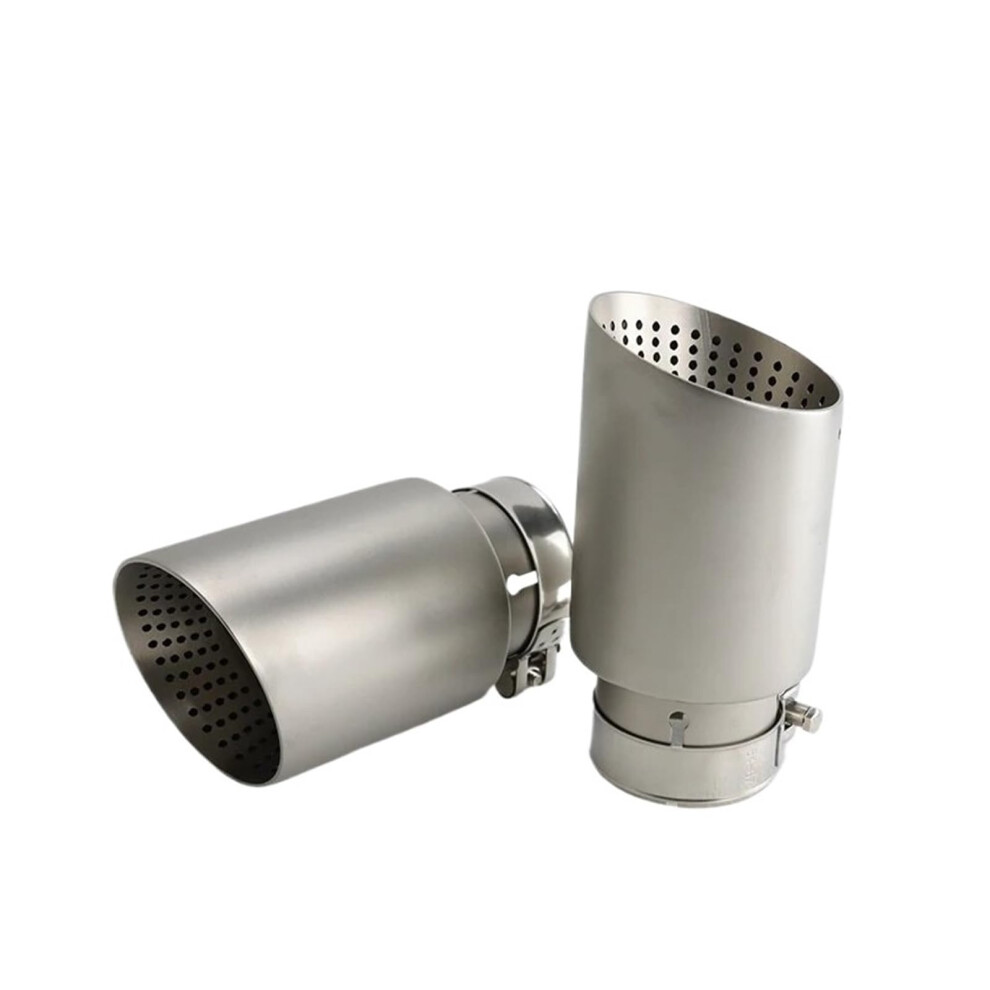 Universal Car Exhaust Tip 304 Matte Stainless Steel Muffler Tailpipe With Noise Reduction 9347817023718