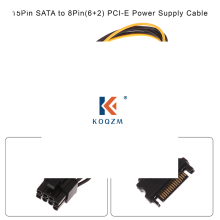 1pc 1pc 15 pin Sata maschio a 8 pin per cavo convertitore di alimentazione PCI-e da 20cm per scheda grafica e per uso domestico e professionale
