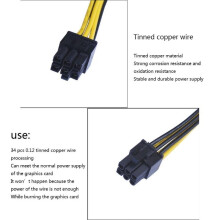 8-pinowy adapter karty graficznej CPU GPU kabel 6-pinowy męski na 8-pinowy kabel zasilający 32cm