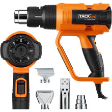 Pistola de calor Tacklife2000W, dial de precisión para tres rangos de temperatura y flujo de aire, salida de aire de acero inoxidable y mango