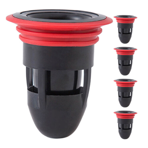 5 Pezzi Per Scarico Pavimento In Silicone Nero Con Antiodore