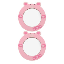2 Specchio Legno Bambini Bagno Gioco Abilità Cognitive Maialino