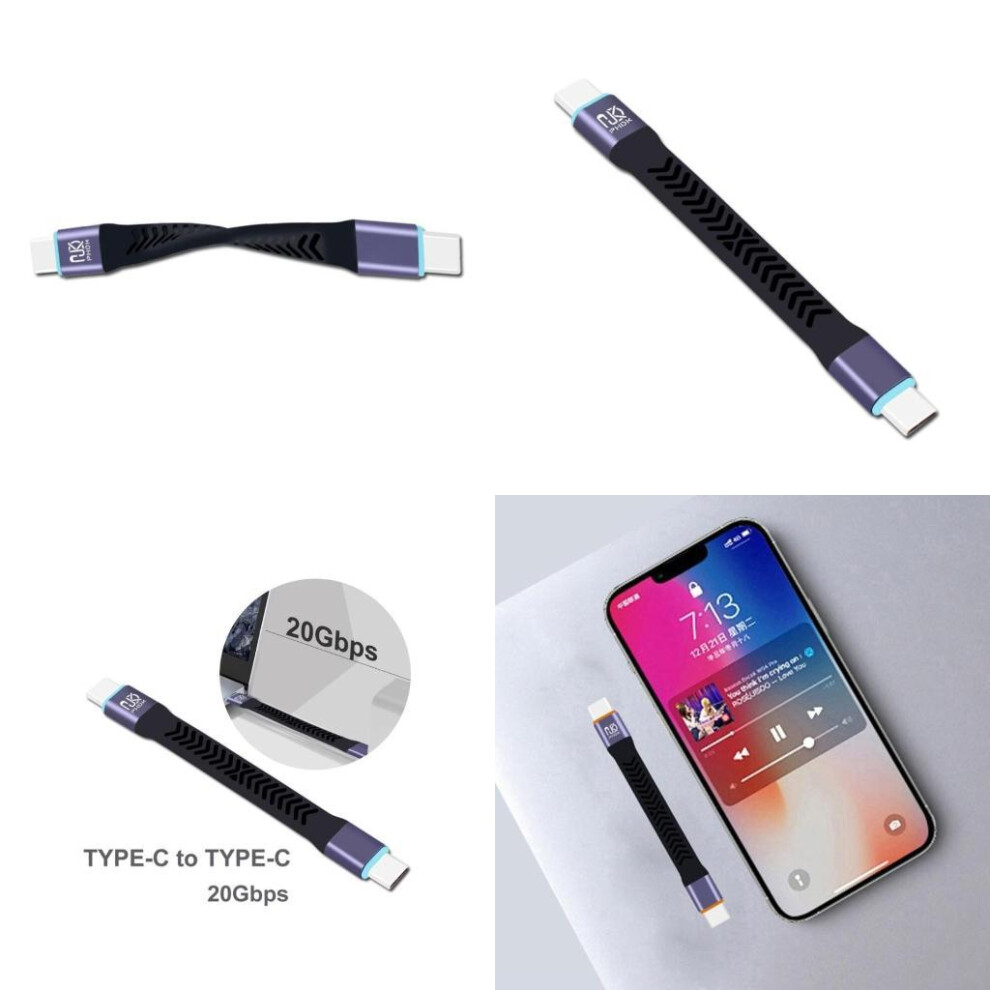 Fast Usbc To Usbc Cable 20Gbps Fast Charging Usb 3.2 Typec High Speed Data Cord 6935161515992