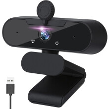 1080P-Webcam mit Sichtschutzabdeckung, Konferenzaufzeichnungsfunktion und kristallklarem Audio, hochauflösender Sensor für Videoanrufe mit PC und