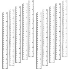 Set aus transparenten Linealen aus Kunststoff mit Zoll- und Zentimeterangaben, klare Messwerkzeuge für Schule, Büro und Zuhause (12 Zoll, 20 Zoll).
