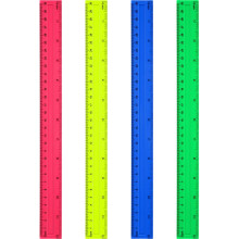 Precision In Color, Vibrant 12 Inch Ruler, Flexible Rulers Adapt To Any Project, Clear Plastic Enables Unobstructed Views, Durable Material Stands Up