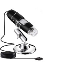 Microscopio digital USB con soporte metálico, microscopio portátil con aumento de 8 LED, cámara endoscópica para inspección detallada, luz