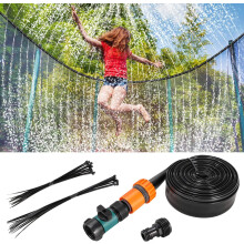 Easy to Install Trampoline Sprinkler, Outdoor Backyard Water Play with Adjustable Switch Control, Water Cooling Helper for Kids Summer Fun,