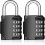 Weatherproof Padlock, 4-Digit Combination Lock, Resettable Code, 10,000 Combinations for Gym Lockers, Toolboxes, Backpacks, 2 Pack, Black 1