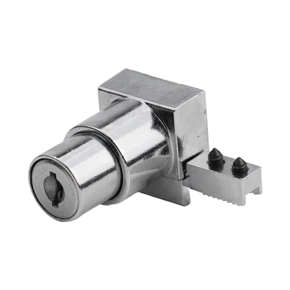 Glass Door Lock With Keys For Cabinet Display Showcase Sliding Door Lock Zinc Alloy Lock Silver Color Suitable For 5-8Mm Glass 6935161494440