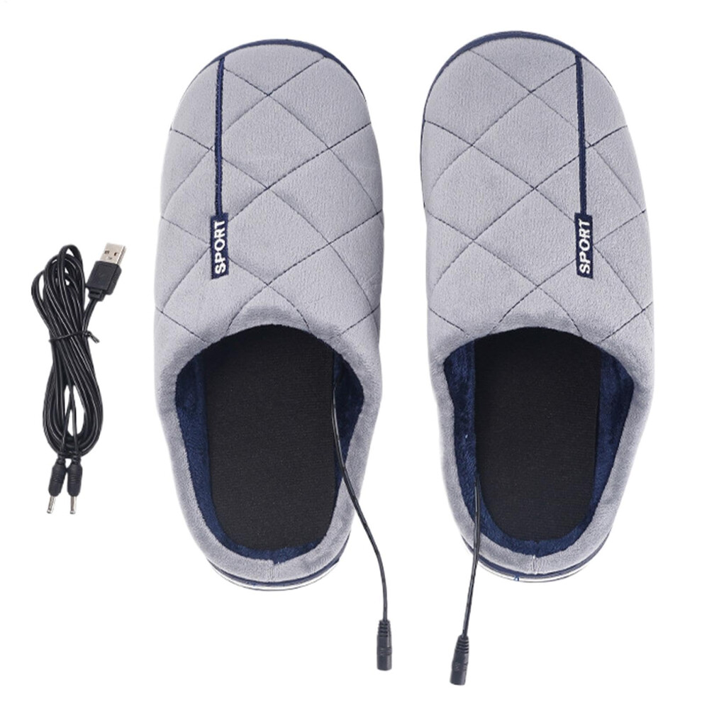 Electric Feet Warmers USB Heated Slippers Foot Warmer Velvet UltraSoft Size 3648 Men Women