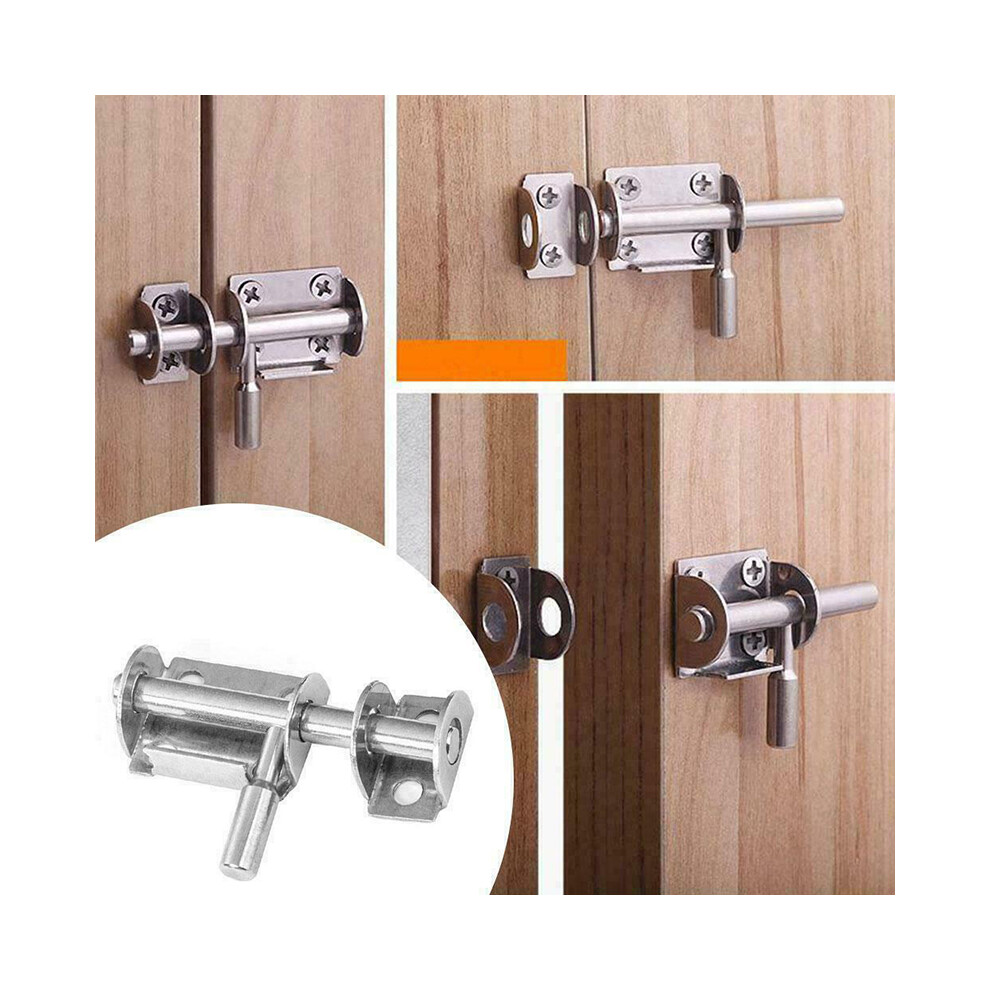 Hasp Door Latch Lock Home Furniture Hardware Repair Rust Proof Safety Silver Sliding Wooden Bathroom Convenient 6935161491258