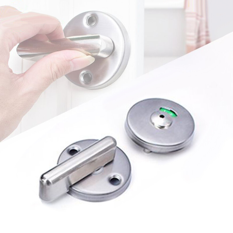 Stainless Steel Indicator Bolt Vacant Engaged Bathroom Privacy Wc Toilet Door Lock For Public Toilet Hardware Bathroom Accessory 6935161490893