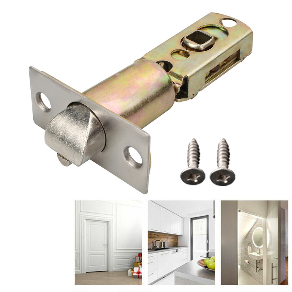 Lock Latch Door Lock Three-Bar Type 304 Stainless Steel Bathroom Lock Core Bathroom Privacy Lock Door Lock Accessories 6935161491074