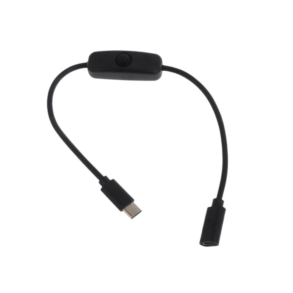 Power Switch Cable For 4B Power Supply, Usb Type C Male To Type C Female Extension Cable With On/Off Button 6935161456882
