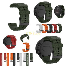 K32C Schnellverschluss-Smartwatch-Schleifen-Zubehör Silikonarmband für Suunto 9 7 Baro D5 atmungsaktiv Weichriemen ersetzen