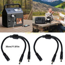 K32C DC5521 cavo di alimentazione da femmina a 2xConnector maschio 5,5x2,1mm cable adattatore per telecamere di sicurezza e dispositivi di rete