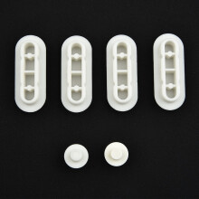 6Pcs Toilettensitzpuffer Packung EVA White Stop Stoßstange Stoßdämpfer Rundes langes Gummipolster Toilettenbedeckungskissen